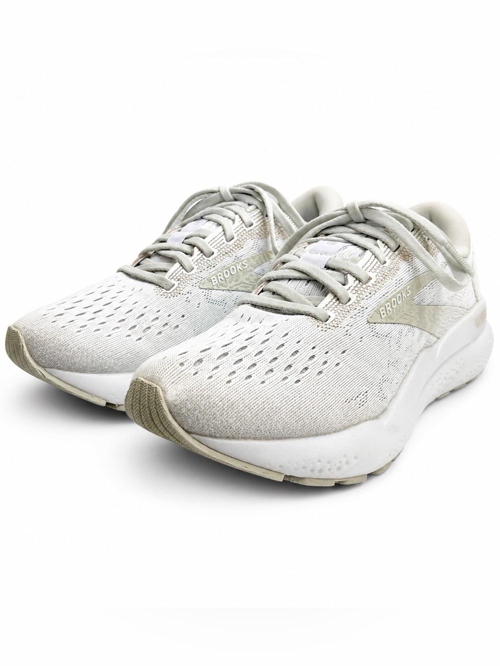 Brooks Ghost 16 Women’s Running Shoes | Nitrogen Infused | White/Gray | Size 7